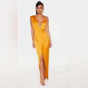 Pretty Little Thing Draped Full Length Dress Size 0